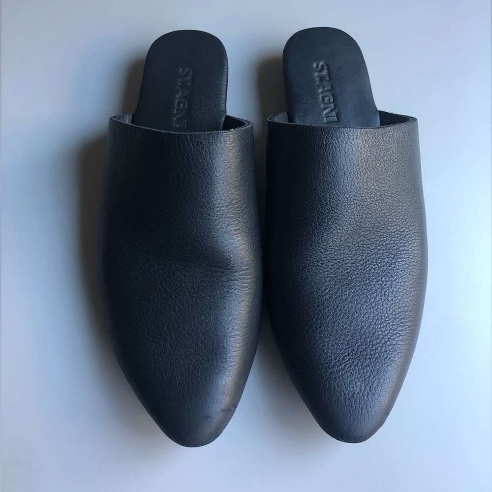 St. Agni Paris Leather Mule Black Size: EUR 37 = US 6.5